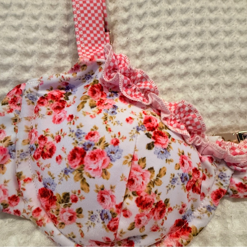 [Strawberry Milk Mob] bikini top floral print - Picture 4 of 9
